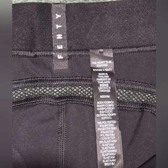 Savage X Fenty Flow High Waisted Trimmed Mesh Leggings MEDIUM - Picture 6 of 9